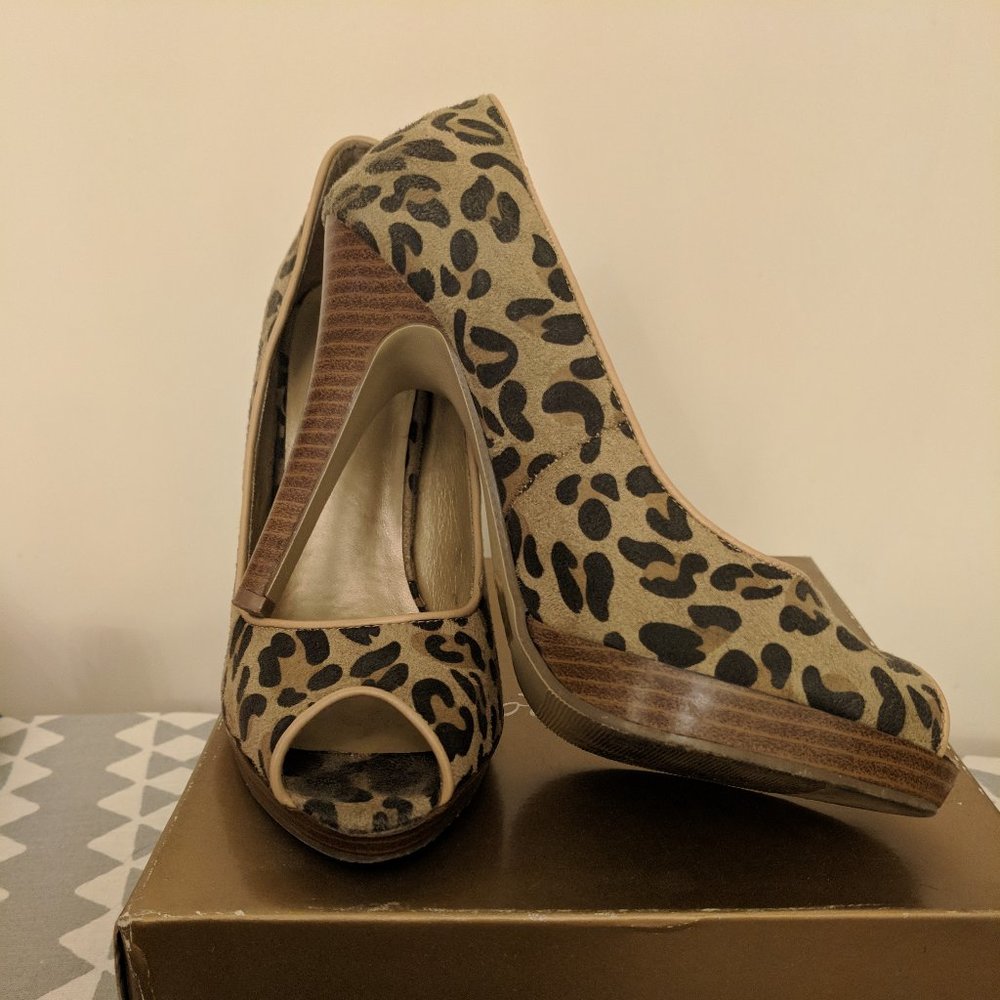 Charlotte Russe Animal Print Heel size 7